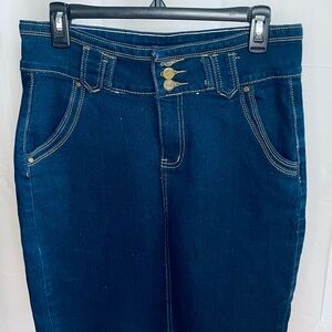 Nicole High Rise Dark Blue Jeans